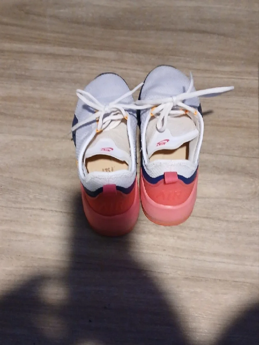Nike Kids White Mesh Sneakers with Yellow Accent Loops
